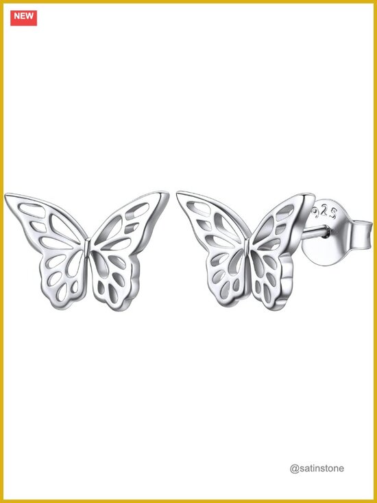 Jewelry - 925 Sterling Silver Stud Earrings Hypoallergenic Dainty Heart Star Moon